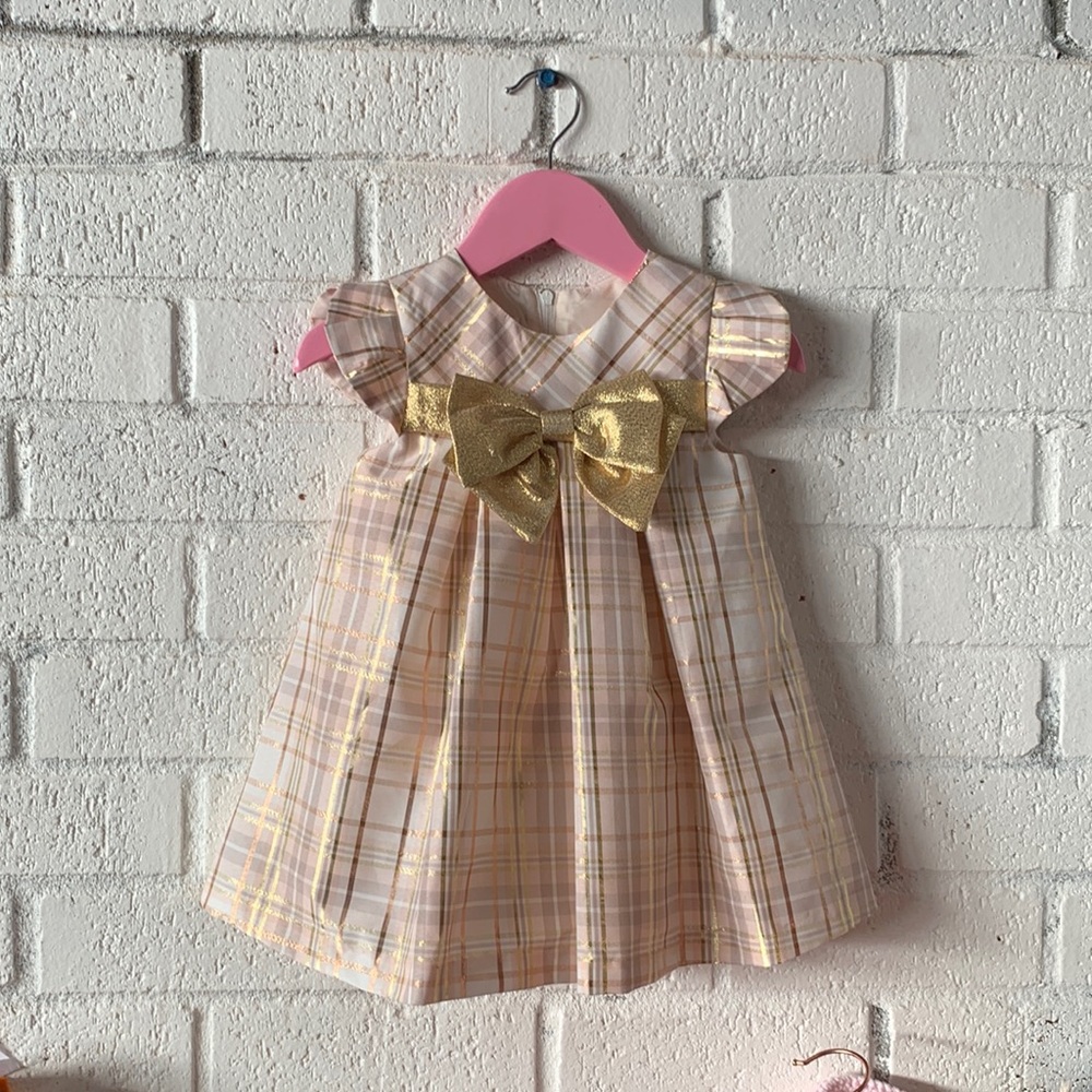 Gold and blush dress